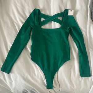 Anthropologie Green Bodysuit